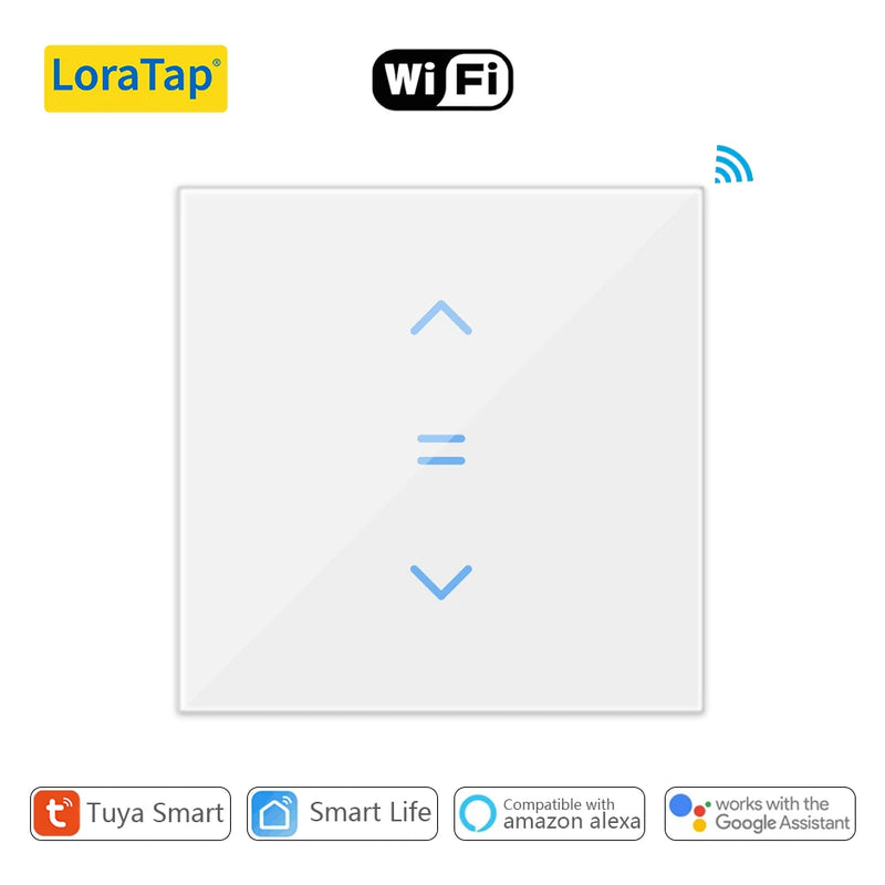 LoraTap Tuya Smart Life WiFi Curtains Blinds Switch Roller Shutters Motor Switch Backlight Style Google Home Alexa Voice Control