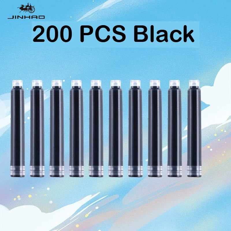 500/12 PCS JINHAO 12 Colors 3.4mm Non carbon Fountain Pen Ink Universal Sac Cartridges Refills School Office Supplies Stationery