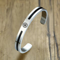 Men Bangle, Enemal Viking Logo Cuff Bracelet For Gentleman, Stainless Steel Minimalist - Visuel 14 | SAMAG