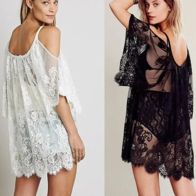 Sexy Cover Up Women Summer Lace Crochet Beach Dress | SAMAG