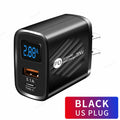 PD 20W USB C Charger Fast Charging Type C Wall Charger For iPhone 14 Samsung Xiaomi Huawei Digital Display Phone Charger Adapter