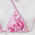 Women's Two Piece Bikini Set 2025, Sexy Triangle Push Up Swimsuit, Floral Print Bathing Suit, Beach Swimwear