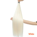 Gladys 28 Inch Crochet Braids Hair 3PCS 300g Synthetic Orange 60MW Ombre Brown T1B-330-276 Straight Braiding Hair Soft Pony Hair