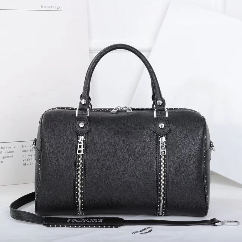 2026 New Style Fashion ZV Women's Boston Bag - Stud Handle Crossbody Bag - Pillow Bag - With Wing  LOGO
