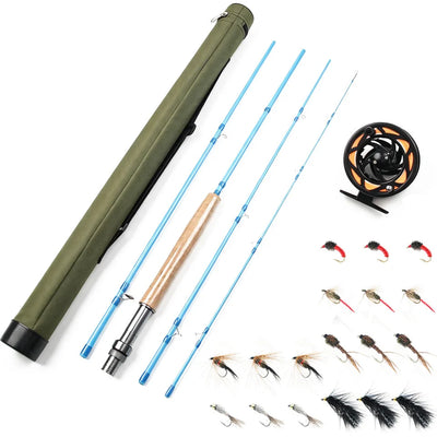 Professional Complete Fly Fishing Combo Rod Reel Floating | SAMAG