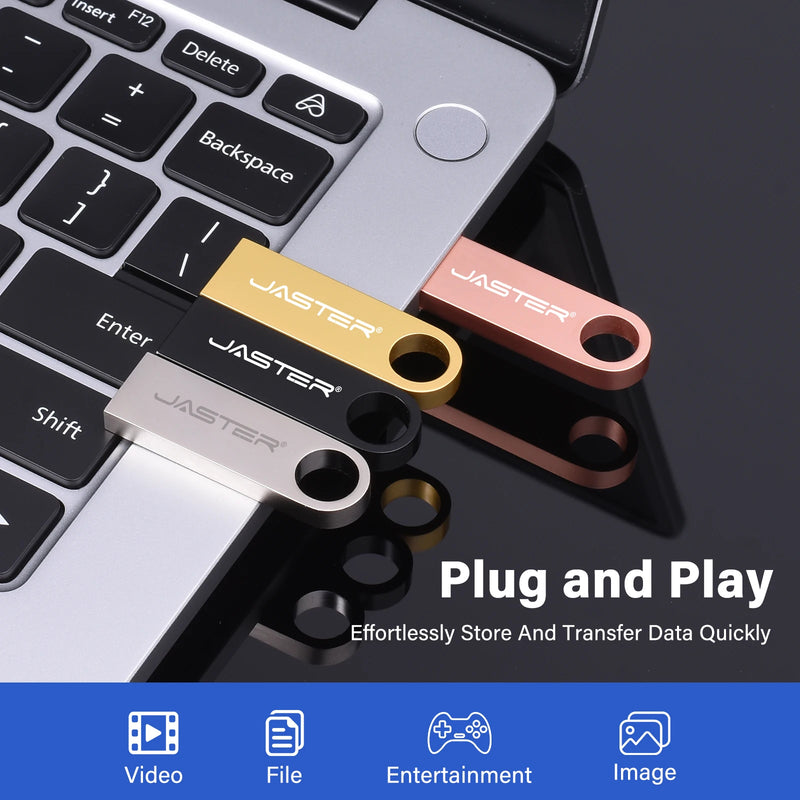 USB Flash Drive 128GB Pendrive 128GB Memory Stick 32GB 4GB Metal 64 GB Pen Drive 8GB USB Stick 16 GB Free Chain USB Flash Drives