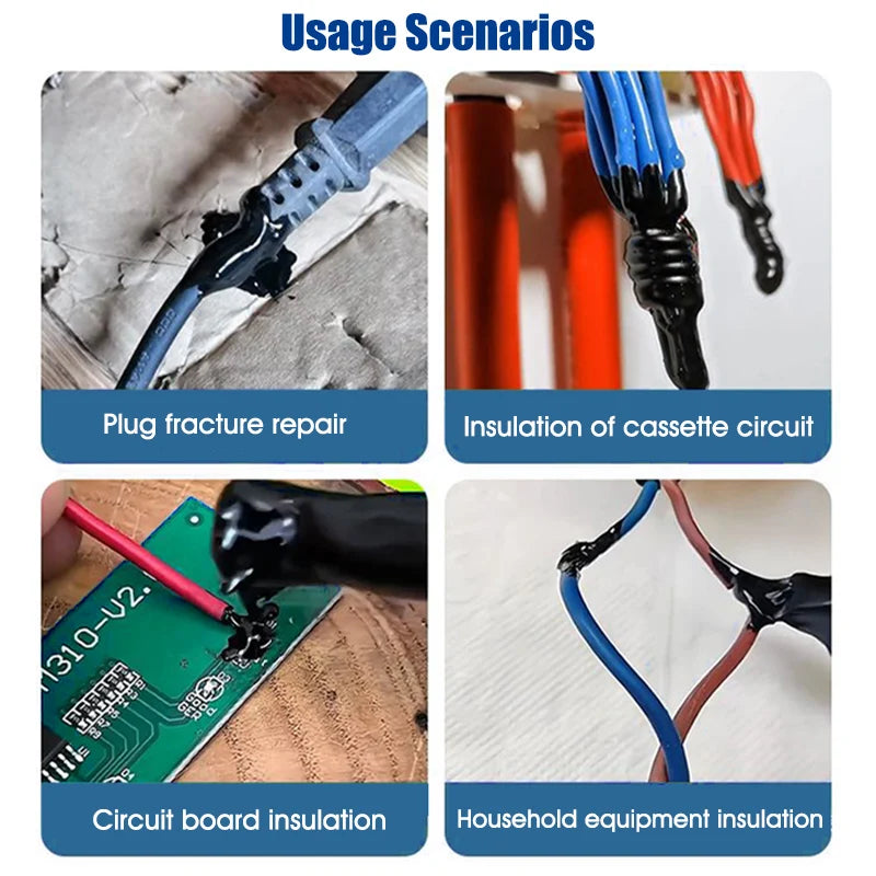 Waterproof Liquid Insulation Paste Fast Drying Electrical Glue Wire Cable Coat Fix Line Glue Home Use Rubber Insulation Paste