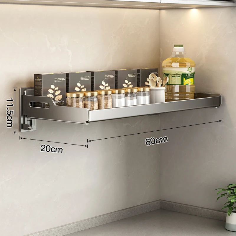 Wall Mounted Kitchen Utensils Organizer Home Spice Rack Box Jar Dish Drying Shelves Storage Supplies - View 10 | SAMAG