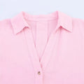 HipSeam Wide Sleeved Shirt Women Spring Asymmetric Hem Button Women's Shirts Simple Lady Johnny Collar Shirts & Blouses