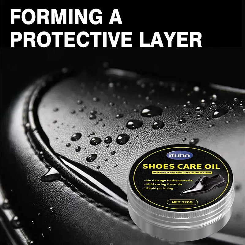 Ifubo Leather Shoes Care Oil, Multi-Purpose Leather Maintenance Polish For Shoes Bag Sofa, Waterproof Protective Gloss Paste