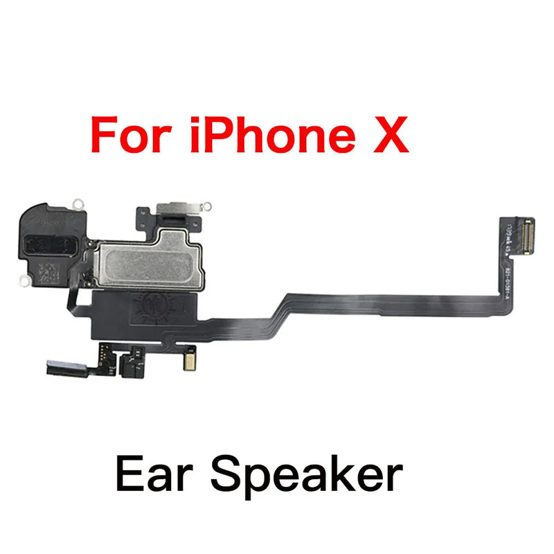 Front Ear Speaker With Flex Cable For iPhone X XR XS 11 Pro Max Top With Bottom Loud Speaker Replacement