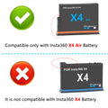 For Insta360 X4 Air Replacement Battery 2100mAh/ Fast Charger box for Insta 360 X4 Air Action Camera Accessories