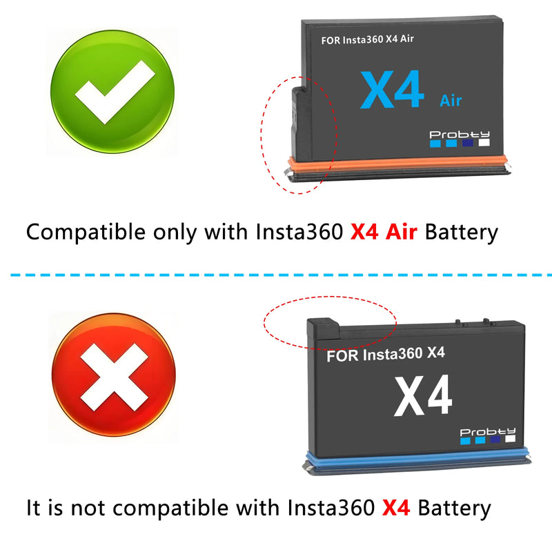 For Insta360 X4 Air Replacement Battery 2100mAh/ Fast Charger box for Insta 360 X4 Air Action Camera Accessories