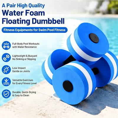 A Pair Water Foam Floating Dumbbell Fitness Equipments | SAMAG