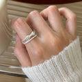 925 Sterling Silve Love Heart Hollowed Out Ring For Women Girl Extremely Fine Korea Ins Jewelry Gift Dropshipping
