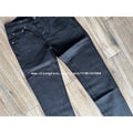 Men's American High Street Distressed Solid Black Coated | SAMAG