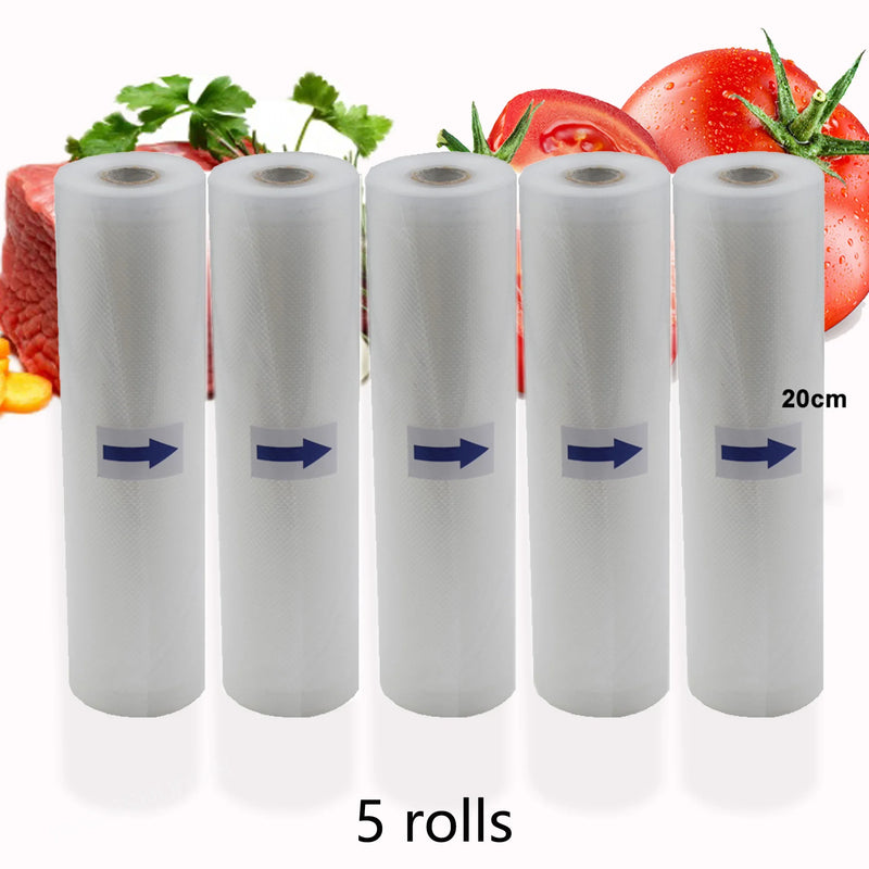 5 Rolls/Lot Food vacuum sealer Storage saver bags Vacuum 5 size Bags For Kitchen Vacuum Sealer to keep food fresh
