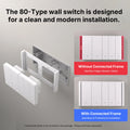 SONOFF M5 Matter Smart Wall Switch 80/86 Type Push Button Switch 1/2/3 Gang Switch Frame Work with Alexa Google Apple Home Alice