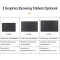 TABLIKE T1161 Graphics Drawing Tablet Ultra-thin Art Creation Sketch with Battery-free Stylus 8 Pen Nibs 8192 Levels Pressure