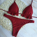 Summer Brazilian Bikini Set Women Sexy Bandage Top Thong | SAMAG