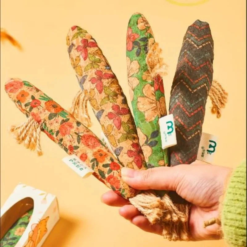 Cork Fish Shaped Cat Toy Safe Bite Resistant Attract Cat To Bite Grind Teeth Claws Relieve Boredom Functions Interactive Pet Toy