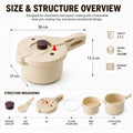 2.3L Multipurpose Microwave Pressure Cooker Rice Cooker Food Grade Steamer Pot Healthy Soups Stews Fast Cooking Kitchen Cookware