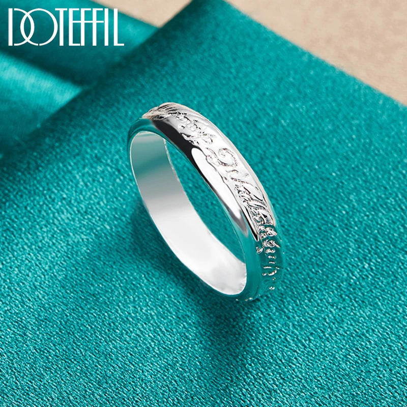 DOTEFFIL 925 Sterling Silver Mageweave Sculpture Ring For Wedding Engagement Party Jewelry