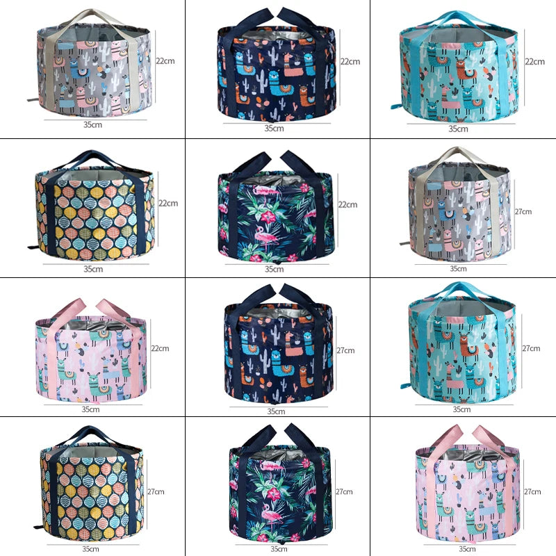 Travel Foldable Foot Tub Outdoor Portable Bath Bag Wash Basin Water Bucket Large Capacity Bath Feet Spa Massage Washing Tub