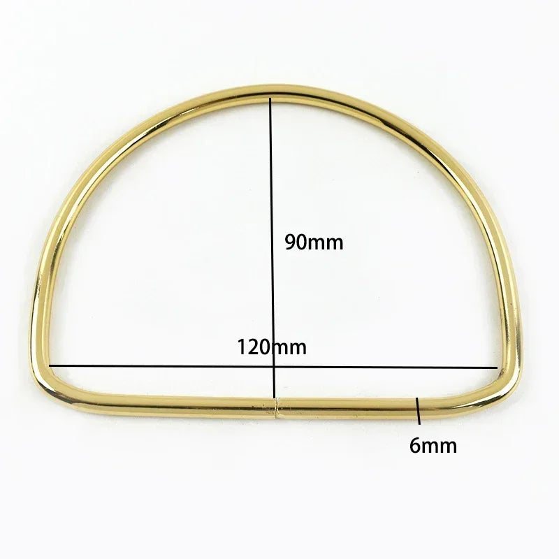 1-10Pcs D Ring Shape Metal Handles Replacement DIY Handbags Bags Purse for Making Women Bag Belt Hardware Accessories