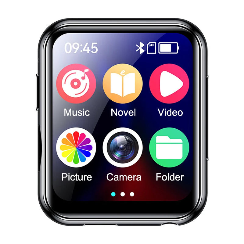 HiFi MP3 Music Player Bluetooth 5.4 Full Touch Screen Walkman with Built-in Speaker Camera Video Player FM/E-book Function