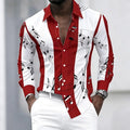 Men's collared shirt with creative musical note print | SAMAG