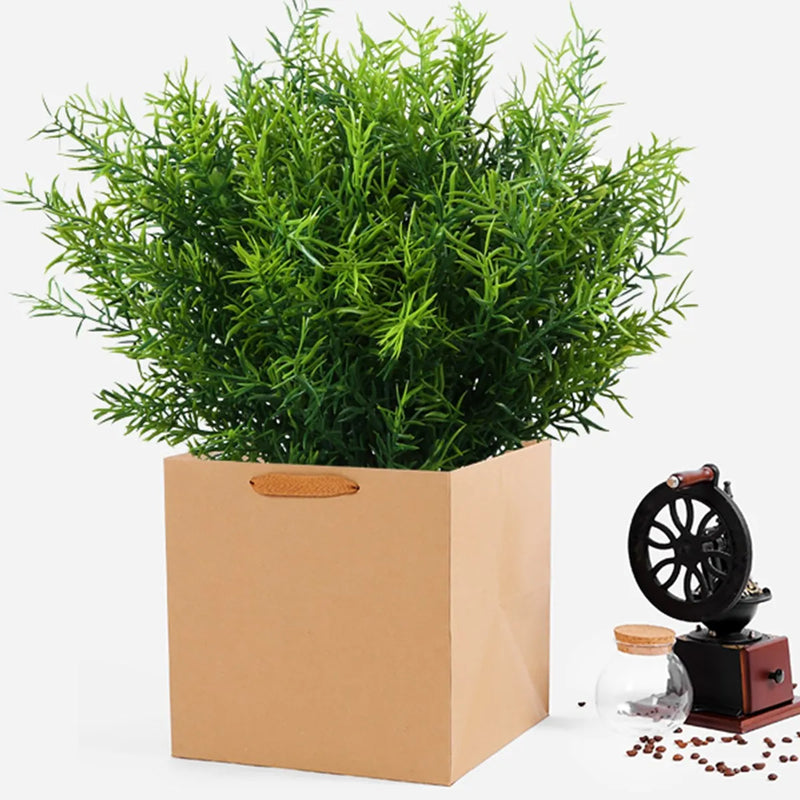 12Pcs Artificial Flowers Plastic Grass Wedding Home Outdoor Garden Vase Decora Diy Photography Props Indoor Bonsai Fake Plants