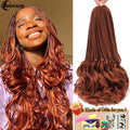 14” French Curls Braiding Hair Pre Braided Synthetic Box Braids Crochet Curl Ends French Curl Crochet Braids for Women And Kids