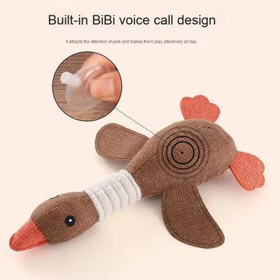 Eco - Friendly Plush Duck Dog Toy with Squeaker | SAMAG