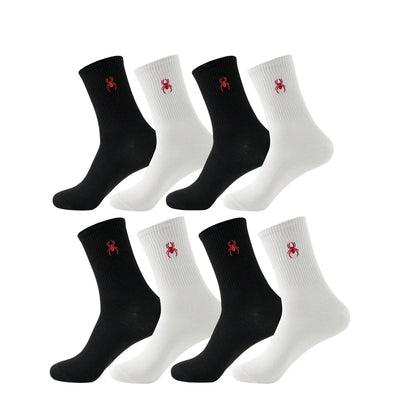 5/10/20 Pairs of Men's Crew Socks with Spider Pattern | SAMAG