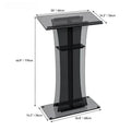 Transparent Acrylic Podium Black Luxury Creative Modern Portable Waterproof Professional Podium Church Auditorium Furniture