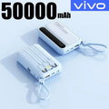 VIVO 500000mAh Power Bank 120W Super Fast Charging Powerbank 4 In1 Cables Portable Powerbank For Iphone Huawei Samsung 2026New