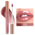 Pearlescent Glitter Plumping Lip Gloss Diamond Glitter Nude Pink Liquid Lipstick Shiny Glass Waterproof Sexy Lip Tint Lip Makeup