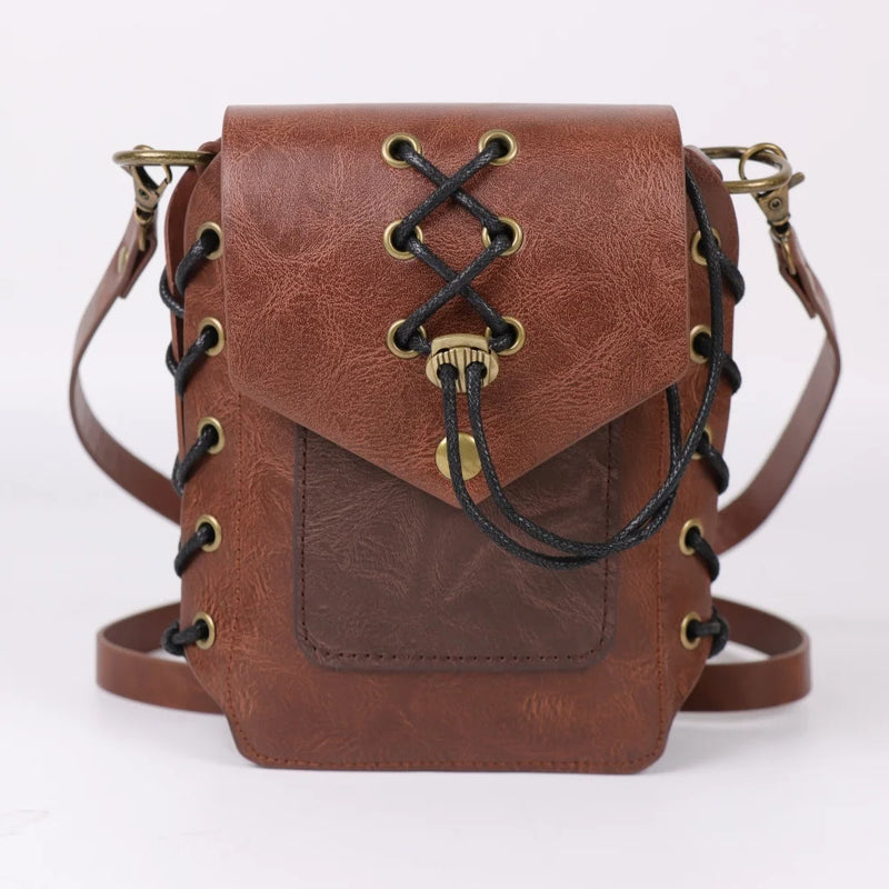 Light brown vintage costume accessories belt bag unisex bag belt Halloween role play accessories