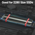 TEUCER M2 2280 Solid State Hard Disk Aluminum Radiator M.2 SSD Heatsink with Thermal Silicone Pad For PS5/PC/Laptop Cooling