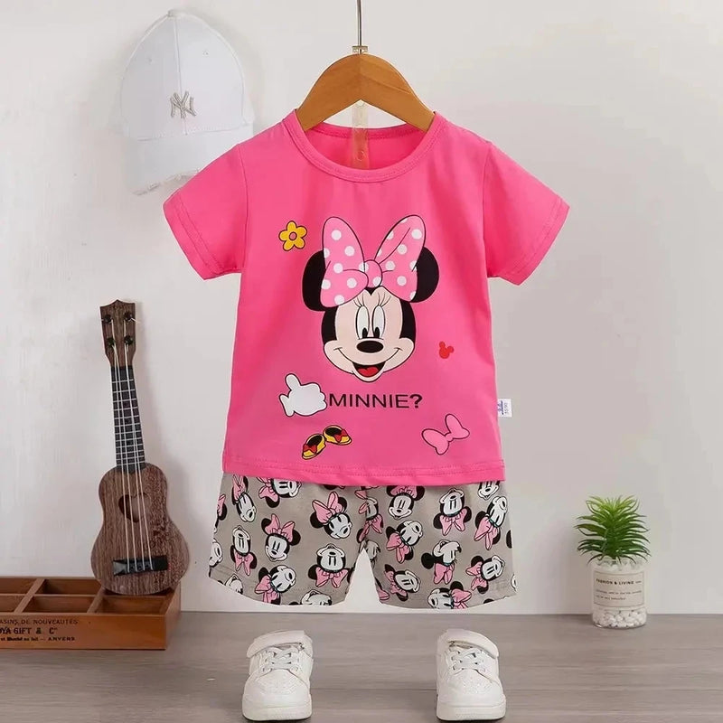Baby Girl Summer Outfit Set Short Sleeve T-shirt | SAMAG