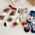5 Pairs Tide Graffiti Socks Mid Tube Elegant Cartoon | SAMAG
