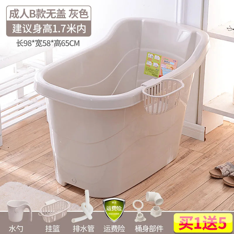 Extra Large Adult Bathtub Thickened Soaking Tub Portable Bath Tub for Adults Big Deep Bathtub Home Spa Bathing Tub