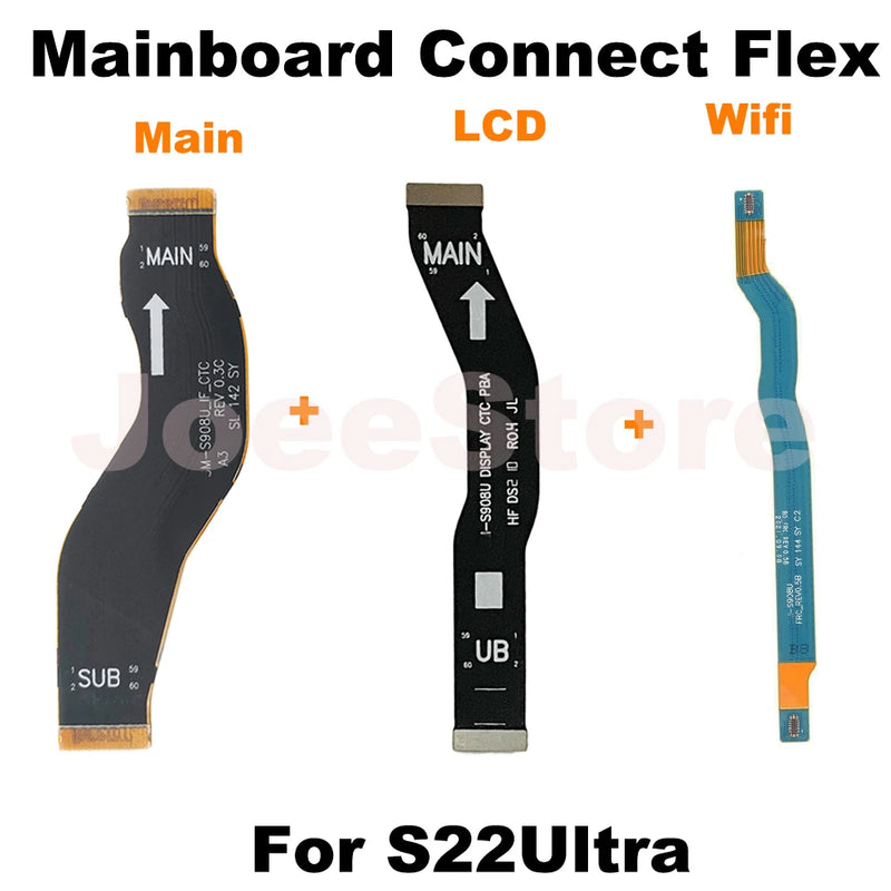 Motherboard Connect Flex For Samsung Galaxy S20 S21 S22 S23 S24 Plus Ultra LCD Display Wifi Signal Connect Mainboard Flex Cable