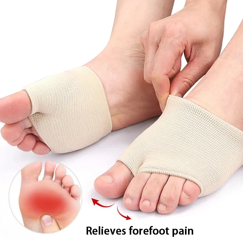 Silicone Metatarsal Foot Pads for Shoes Insert Forefoot Pads Man Woman Toe Socks for Standing Long Time Pain Relief Insoles