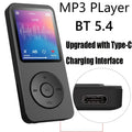 Type-C Port MP3 Bluetooth Player Fast Charging 5.4 Bluetooth Version Running, Fitness, Exercise Walkman Scalable Memory Card