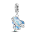 925 Sterling Silver Ocean Theme Charm Beads For Women Blue Wave Dolphin Seashell Compatible Summer Beach Vacation Jewelry