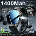 New 1400mAh Battery Sports Smart Watch 1.7” SOS+Flashlight Exercise Record Bluetooth Call Waterproof Health Watch For Android iO