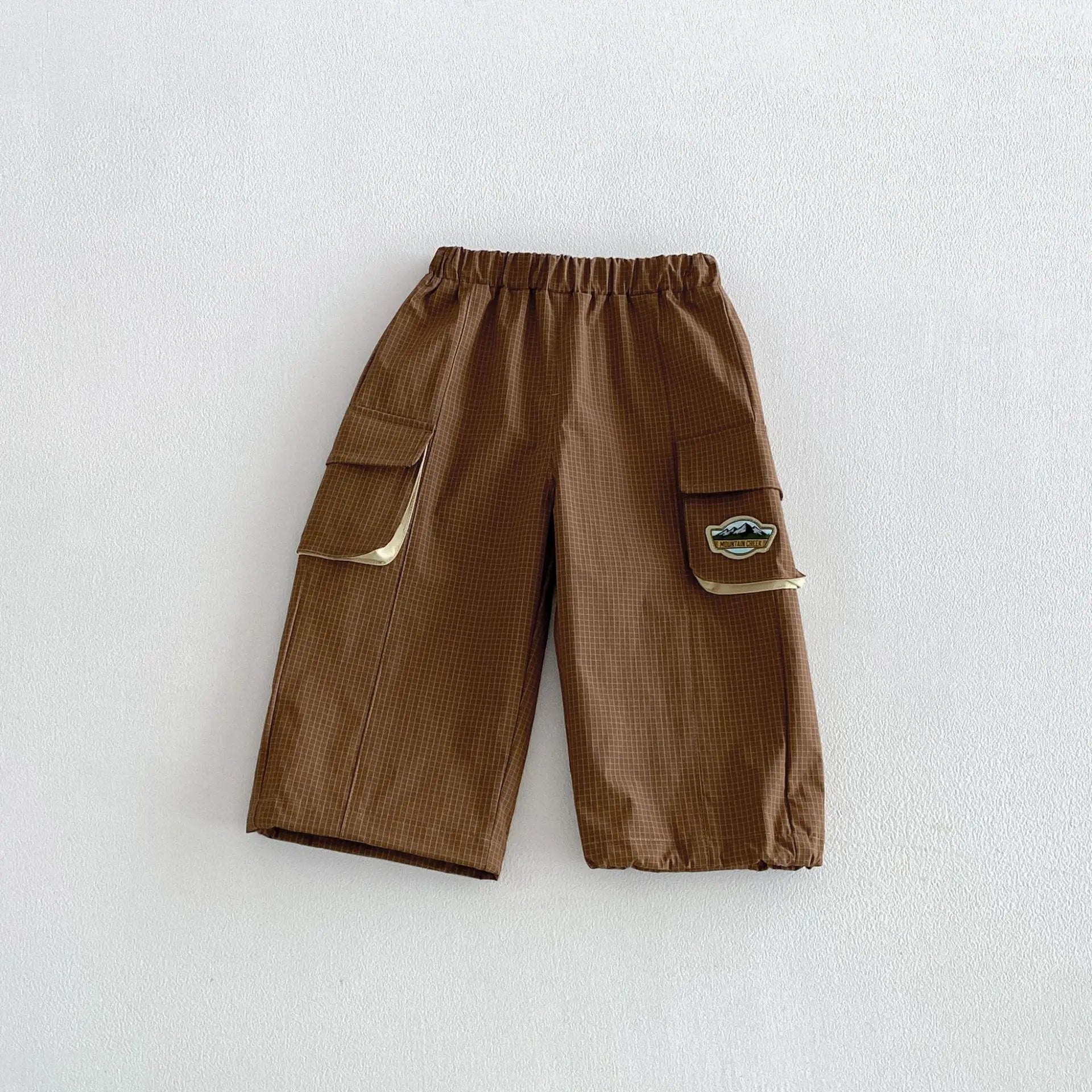 1-6Y Kids Casual Sets And Outfits Boys Color-block Hooded Top+Cargo Pants 2Pcs Clothes Korean Children Outdoor Suit