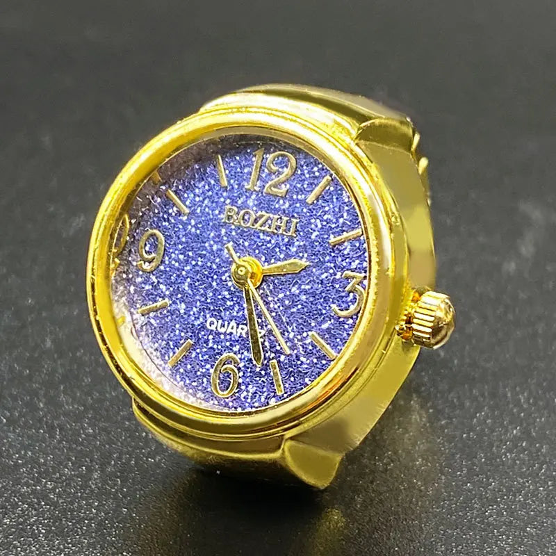 Kiss Jewelry Women Men Vintage Classic Finger Watch Rings Punk Stretchy Strap Quartz Watches Clock Ring Hip-hop anillos 2023